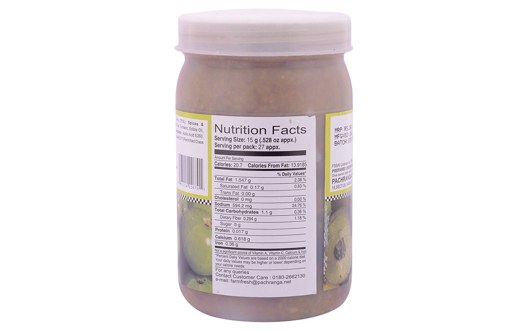 Pachranga's farm Fresh Amla Pickle    Jar  400 grams